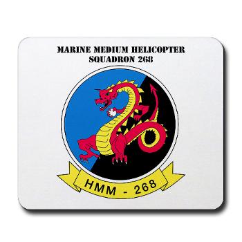 MMHS268 - M01 - 03 - Marine Medium Helicopter Squadron 268 with Text - Mousepad